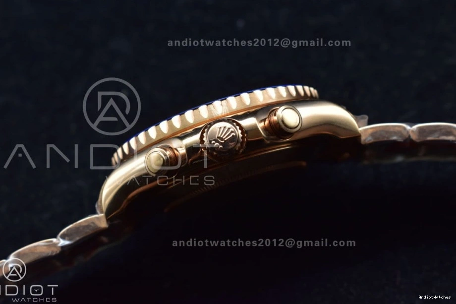 on 1:1 Edition A Ceramic II Bracelet RG TopPick GMF YachtMaster 116685 RG Blue Best 1223 0406